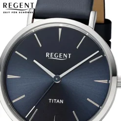 Regent Damen Armbanduhr Analog Lederarmband schwarz UR2094102