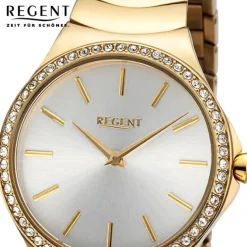 Regent Damen Armbanduhr Analog Metallarmband gold UR2212813