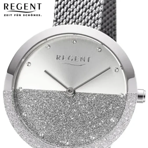 Regent Damen Armbanduhr Analog Metallarmband silber UR2252541
