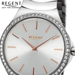 Regent Damen Armbanduhr Analog Metallarmband silber UR2252811