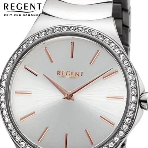 Regent Damen Armbanduhr Analog Metallarmband silber UR2252811