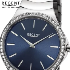 Regent Damen Armbanduhr Analog Metallarmband silber UR2252812