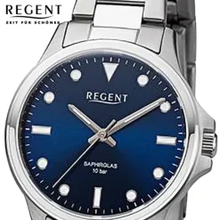 Regent Damen Armbanduhr Analog Metallarmband silber UR2254017