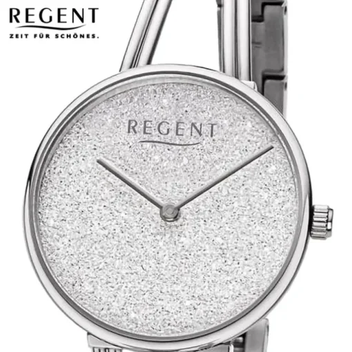 Regent Damen Armbanduhr Analog Metallarmband silber URBA680