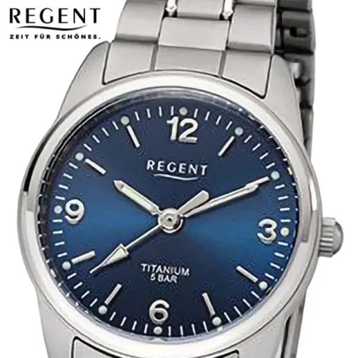 Regent Damen Armbanduhr Analog Metallarmband grau silber URF1342