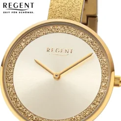 Regent Damen Armbanduhr Analog Metallarmband gold URBA687