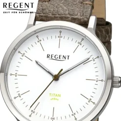 Regent Damen Armbanduhr Analog Lederarmband braun URBA699
