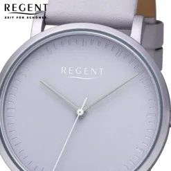 Regent Damen Armbanduhr Analog Lederarmband lila URBA805