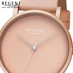 Regent Damen Armbanduhr Analog Lederarmband orange URBA806