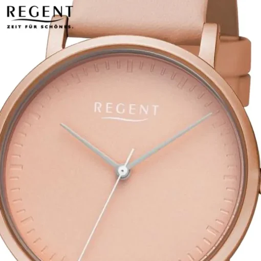 Regent Damen Armbanduhr Analog Lederarmband orange URBA806