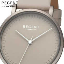 Regent Damen Armbanduhr Analog Lederarmband taupe URBA811