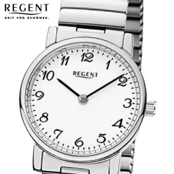 Regent Damen Armbanduhr Analog Edelstahlarmband silber URF1244