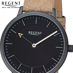 Regent Damen Armbanduhr Analog Lederarmband gold URF1247