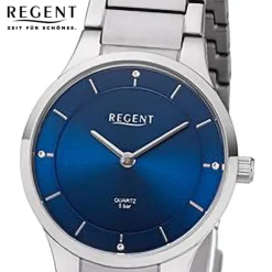 Regent Damen Armbanduhr Analog Metallarmband silber URF1311