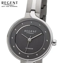 Regent Damen Armbanduhr Analog Metallarmband silber URF1335
