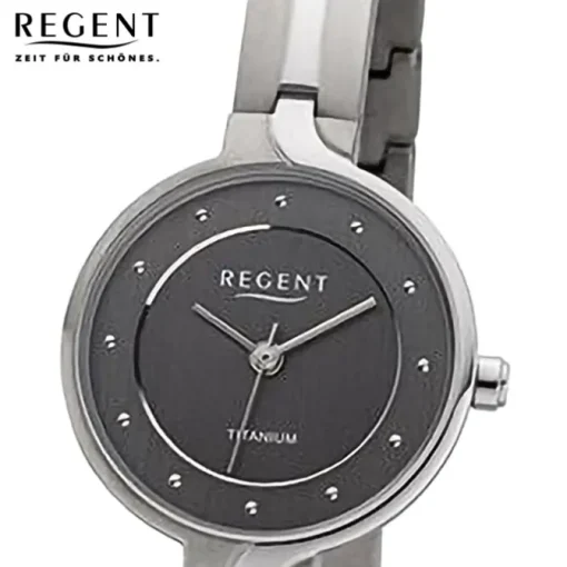 Regent Damen Armbanduhr Analog Metallarmband silber URF1335