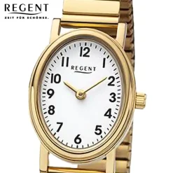 Regent Damen Armbanduhr Analog Edelstahlarmband gold URF1362