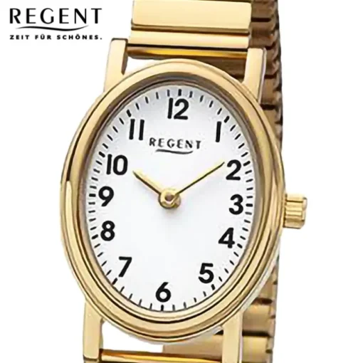 Regent Damen Armbanduhr Analog Edelstahlarmband gold URF1362