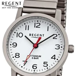 Regent Damen Armbanduhr Analog Edelstahlarmband grau URF1435