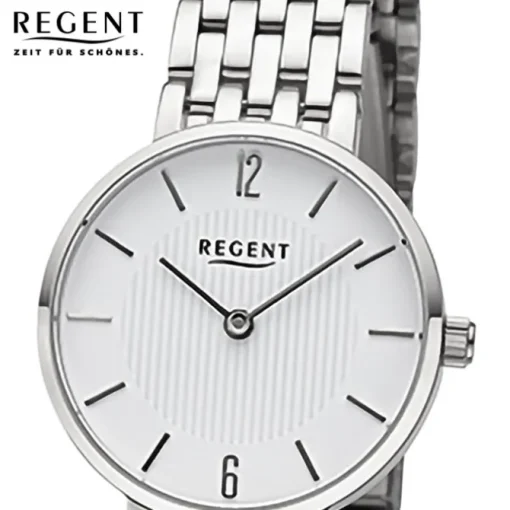 Regent Damen Armbanduhr Analog Metallarmband silber URF1485