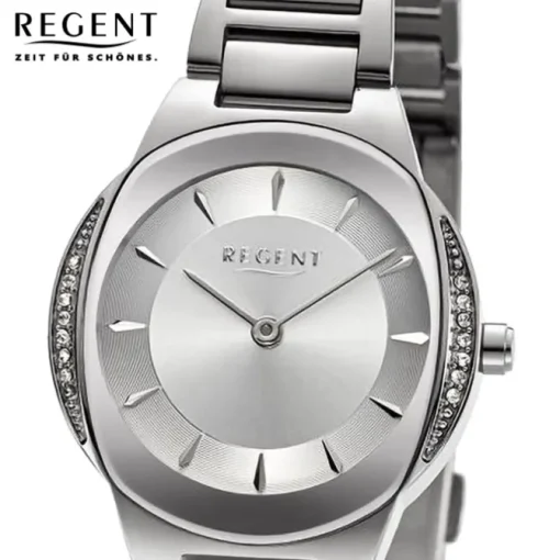 Regent Damen Armbanduhr Analog Metallarmband silber URF1488