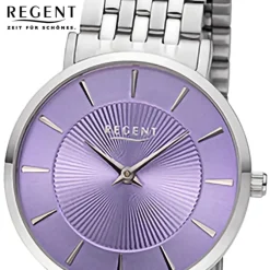 Regent Damen Armbanduhr Analog Metallarmband silber URF1491