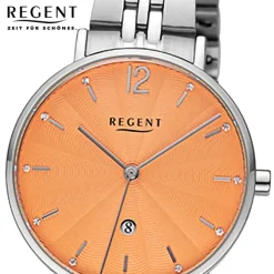 Regent Damen Armbanduhr Analog Metallarmband silber URF1496