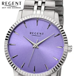 Regent Damen Armbanduhr Analog Metallarmband silber URF1499
