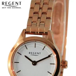 Regent Damen Armbanduhr Analog Metallarmband rosegold UR2211595