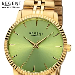 Regent Damen Armbanduhr Analog Metallarmband gold URF1500