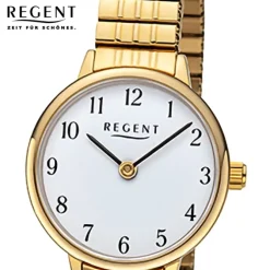 Regent Damen Armbanduhr Analog Edelstahlarmband gold URF1511