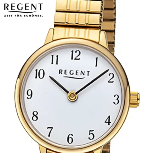 Regent Damen Armbanduhr Analog Edelstahlarmband gold URF1511