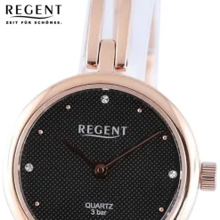 Regent Damen Armbanduhr Analog Metallarmband rosegold UR2214004