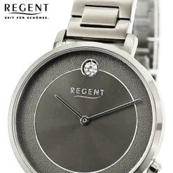 Regent Damen Armbanduhr Analog Metallarmband silber UR2252545