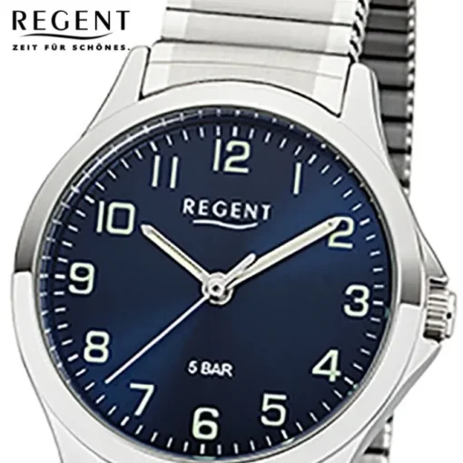 Regent Damen Armbanduhr Analog 2242416 Quarz-Uhr Metall silber UR2242416