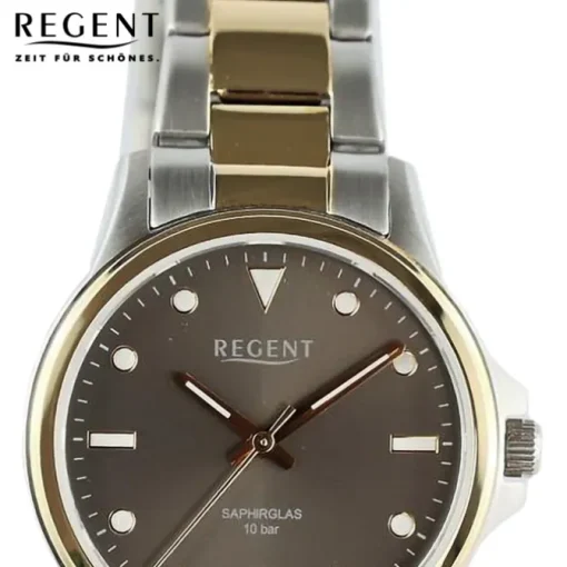 Regent Damen Armbanduhr Analog Metallarmband gold silber UR2214016