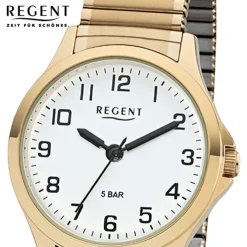 Regent Damen Armbanduhr Analog 2243489 Quarz-Uhr Metall gold UR2243489