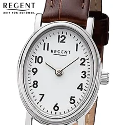 Regent Damen Armbanduhr Analog Lederarmband braun URF1305
