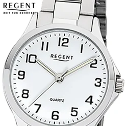 Regent Damen Armbanduhr Analog 2252410 Quarz-Uhr Metall silber UR2252410