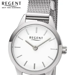 Regent Damen Armbanduhr Analog F-1165 Quarz-Uhr Metall silber URF1165