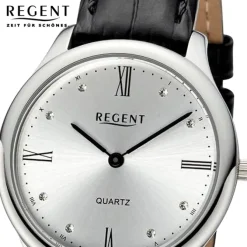 Regent Damen Armbanduhr Analog Lederarmband schwarz UR2114083