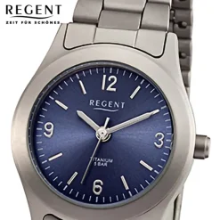 Regent Damen Armbanduhr Analog Metallarmband grau URF1440