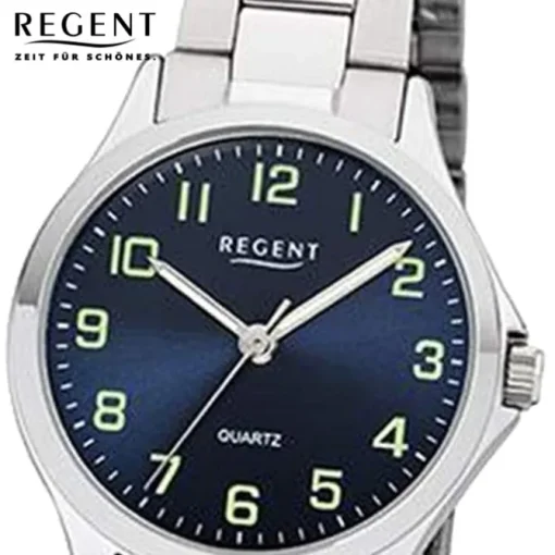 Regent Damen Armbanduhr Analog 2252407 Quarz-Uhr Metall silber UR2252407
