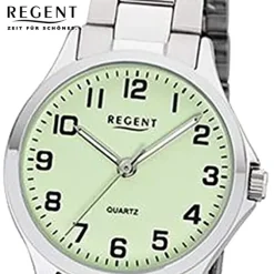 Regent Damen Armbanduhr Analog 2252408 Quarz-Uhr Metall silber UR2252408