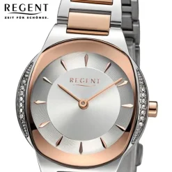 Regent Damen Armbanduhr Analog Metallarmband rosegold silber UR2212540