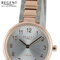 Regent Damen Armbanduhr Analog Metallarmband rosegold silber UR2192518