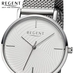 Regent Damen Armbanduhr Analog Metallarmband silber URBA748