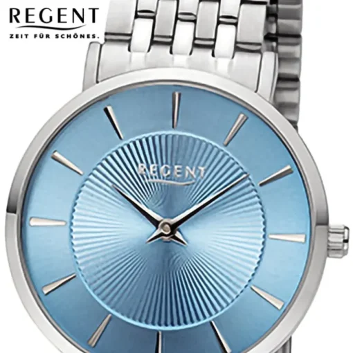 Regent Damen Armbanduhr Analog Metallarmband silber URF1493