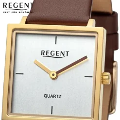 Regent Damen Armbanduhr Analog Lederarmband braun UR2154097
