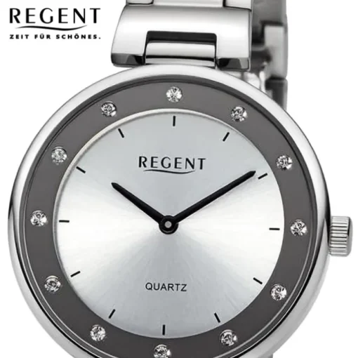 Regent Damen Armbanduhr Analog Metallarmband silber UR2254040
